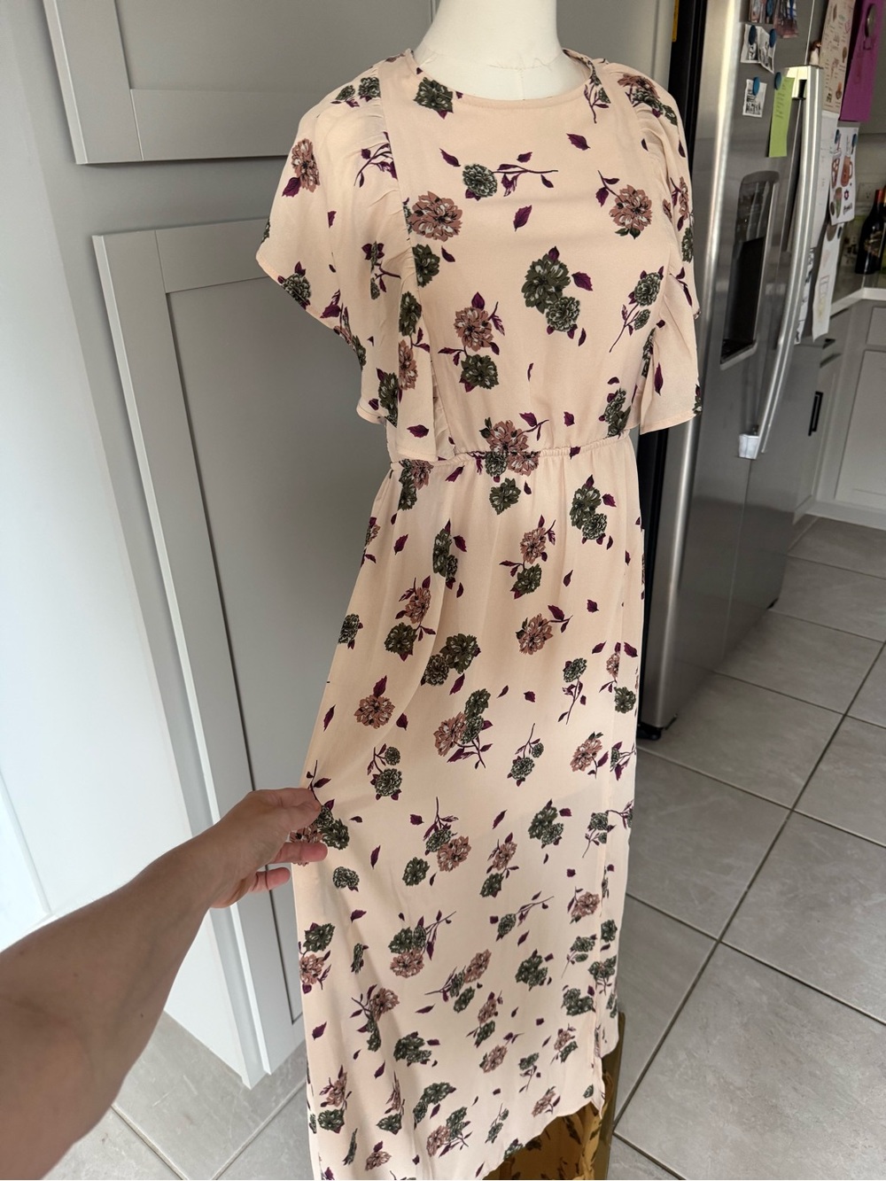 Böhme NWT Blush Floral Open Back Maxi Dress | Size Medium